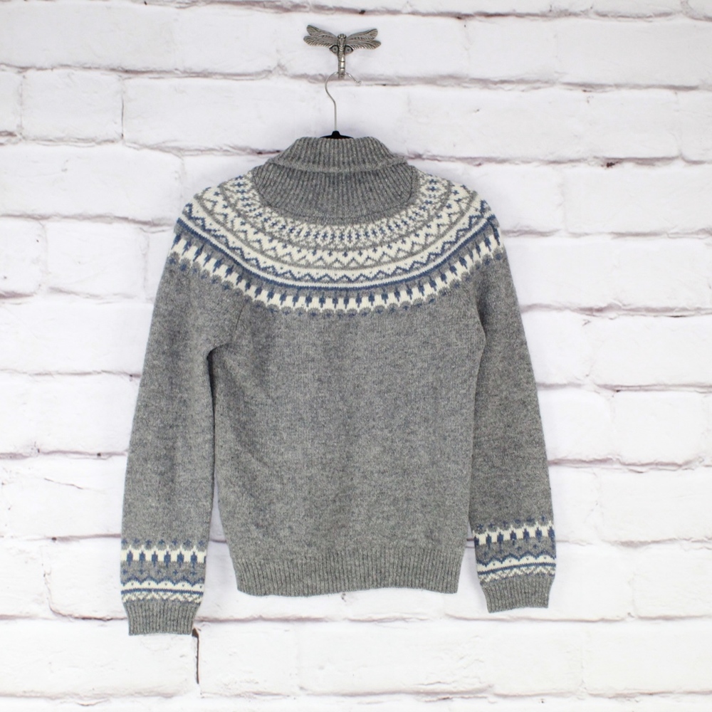 Relume Journal Standard Gray 100% Wool Knitted Pullover Sweater Size S - Picture 4 of 8